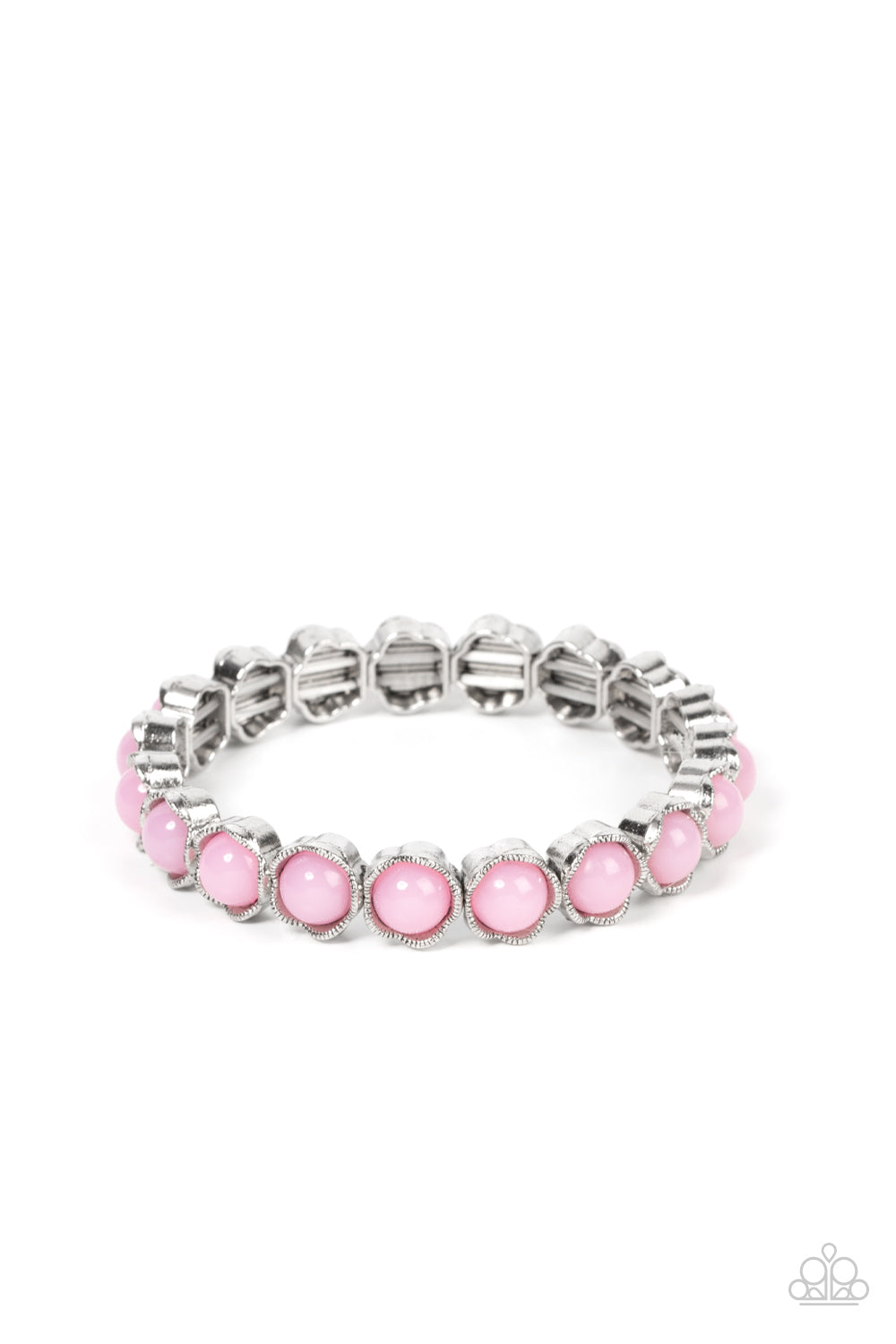 silver, silver jewelry, bracelet, pink, pink jewelry, stretch bracelet, affordable jewelry, affordable holiday gift, everyday jewelry, paparazzi accessories, jewelry stores, casual jewerly, trending jewelry, beaded jewelry, prom jewelry, wedding jewelry, 