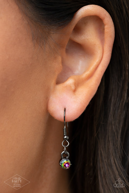gunmetal, gunmetal jewelry, oil spill, rhinestone, oil spill jewelry, affordable jewelry, affordable holiday gift, everyday jewelry, paparazzi accessories, pink diamond exclusive, life of the party exclusive, lop, jewelry stores, jewelry stores near me, 