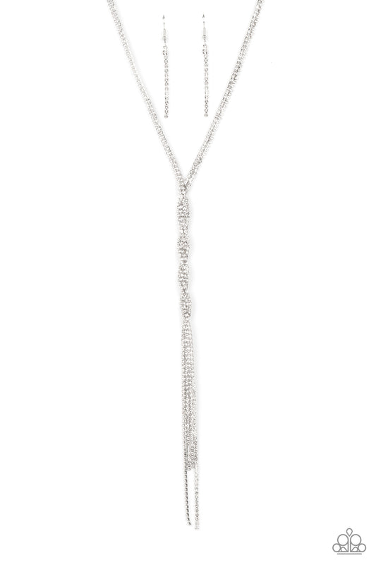 silver, silver jewelry, necklace, long necklace, white, white jewelry, affordable jewelry, everday jewelry, paparazzi accessories, life of the party exclusive, 