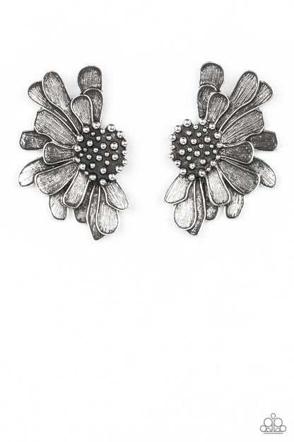 silver, silver jewelry, post back earring, life of the party exclusive, paparazzi accessories, everyday accessories, affordable jewelry, 