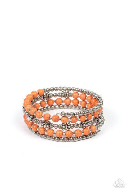 silver, silver jewlery, orange, orange jewlery, bracelet, coil bracelet, affordable jewlery, affordable holiday gift, everyday jewelry,trending jewlery, viral jewelry, casual jewelry, paparazzi accessories, jewlery stores, jewlery stores near me,