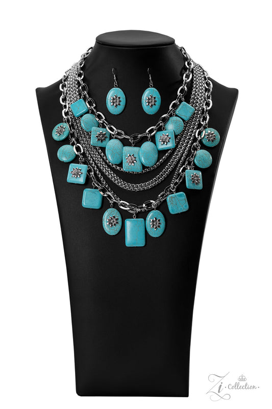 silver, silver jewelry, necklace, long necklace, layered necklace, affordable jewelry, affordable holiday gift, everyday jewelry, paparazzi accessories, jewelry stores, jewelry stores near me, zi collection 2022, wedding jewelry, boho jewelry, blue, blue jewelry, stone, crackle stone, 
