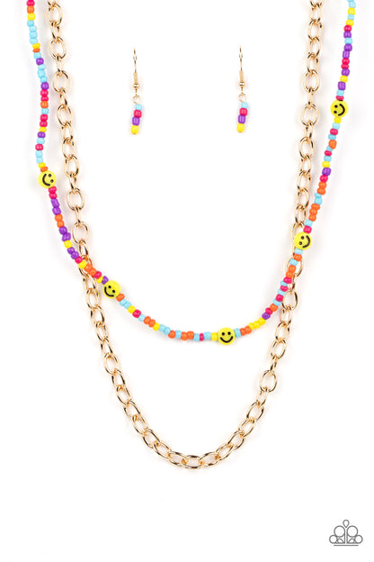 gold, gold jewelry, necklace, long necklace, layered necklace, seed bead jewelry, affordable jewelry, affordable holiday gift, everyday jewelry, convention 2022, glow convention 2022, paparazzi accessories, jewelry stores, jewelry stores near me, 