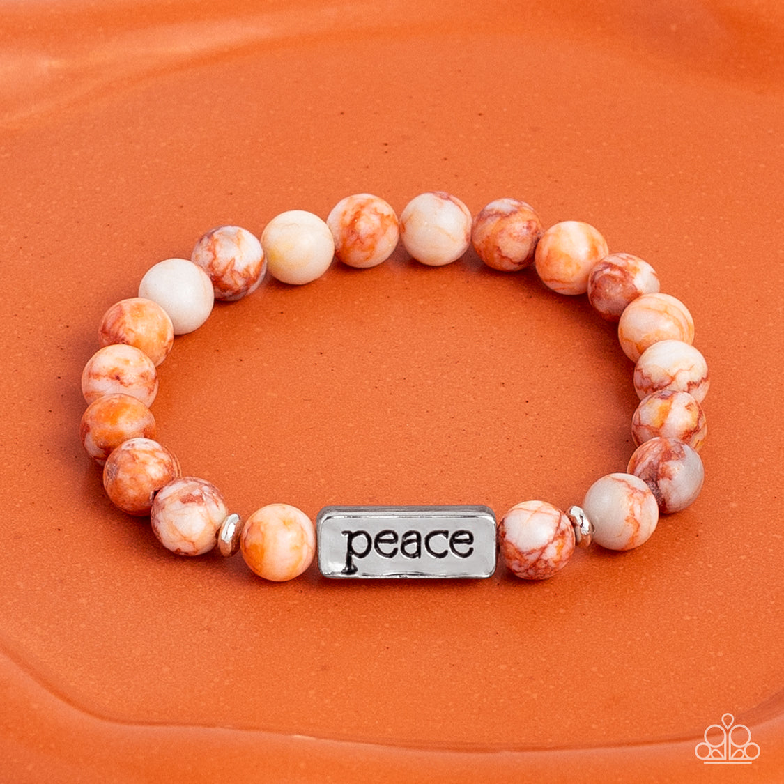 stone, bracelet, stretch bracelet, marble jewelry, inspiration jewelry, affordable jewelry, affordable holiday gift, everyday jewelry, trending jewelry, orange, orange jewlery, halloween jewlery, paparazzi acessories, jewelry stores, jewelry stores near me, 