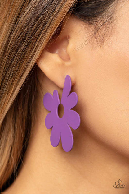 silver, silver jewelry, earrings, purple, purple jewelry, flower, flower jewelry,post back, hoop, hoop earrings, affordable jewelry, affordable holiday gift, everyday jewelry, trending jewelry, viral jewelry, prom jewelry, wedding jewelry, casual jewelry, prom jewelry, wedding jewelry, empower me pink exclusive, emp 2023 