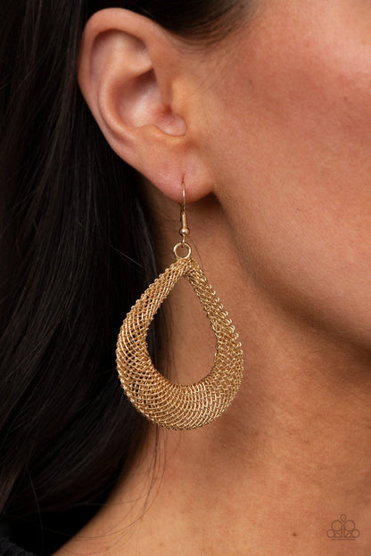 A Hot Mesh- Gold - Paparazzi Accessories 